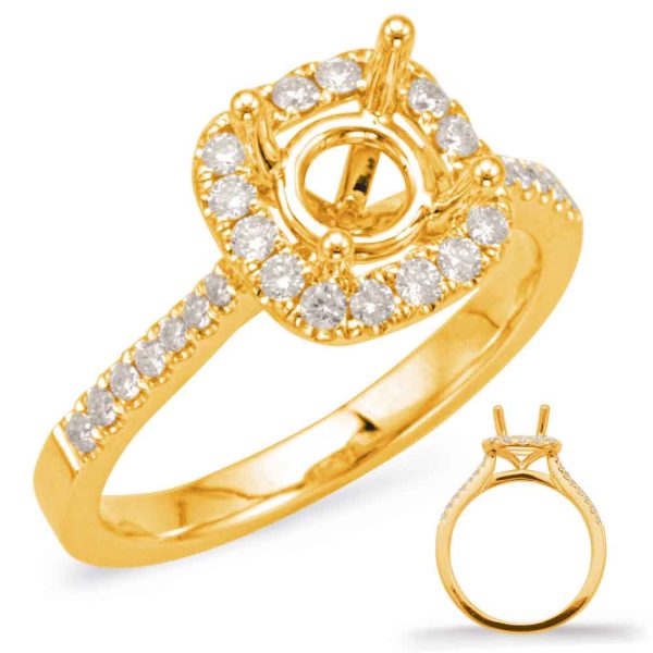 Yellow Gold Halo Engagement Ring