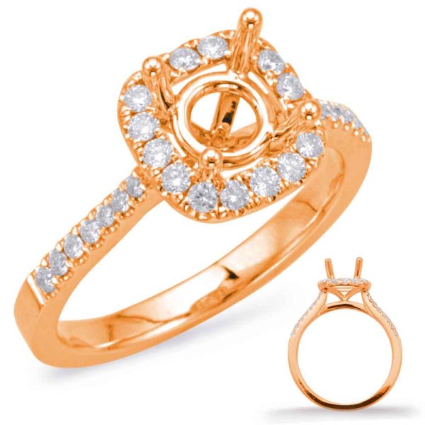 Rose Gold Halo Engagement Ring