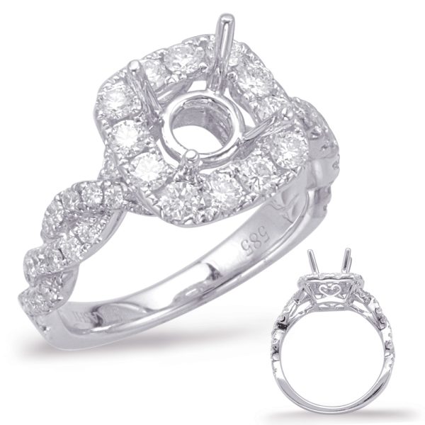 White Gold Halo Engagement Ring