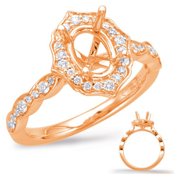 Rose Gold Halo Engagement Ring