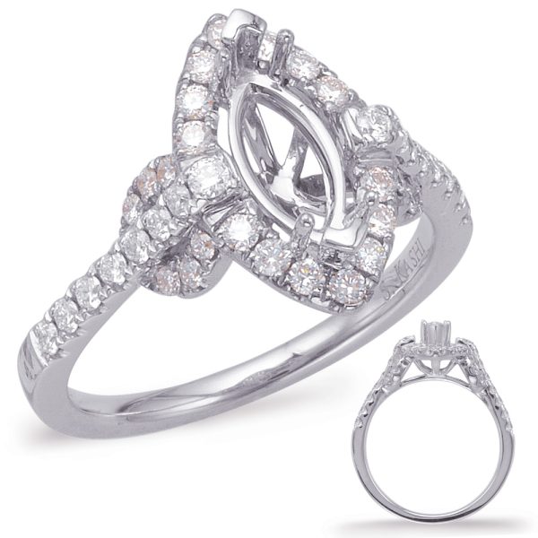 White Gold Halo Engagement Ring