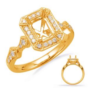 Yellow Gold Halo Engagement Ring