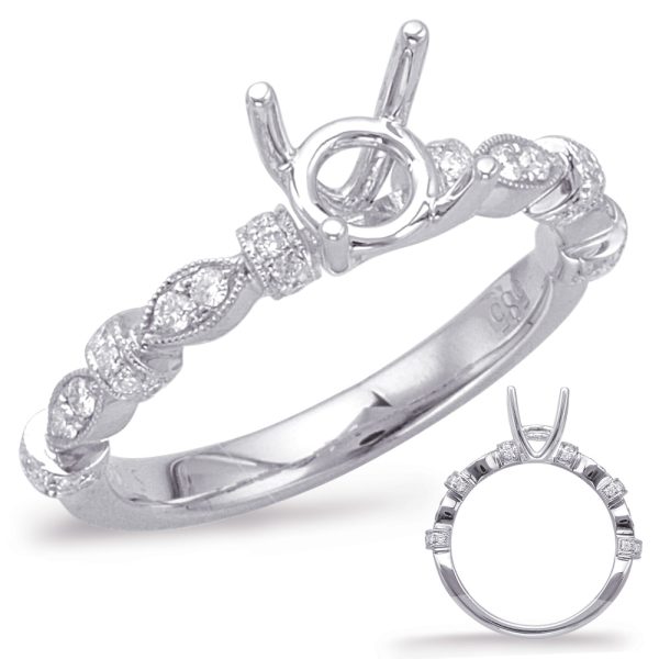White Gold Halo Engagement Ring