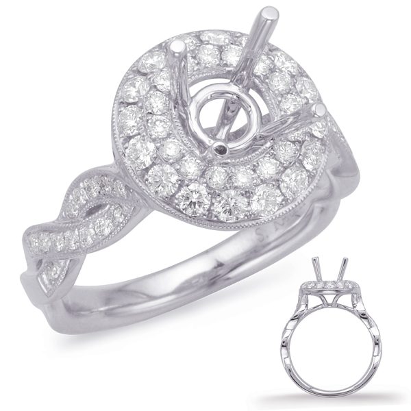 White Gold Halo Engagement Ring