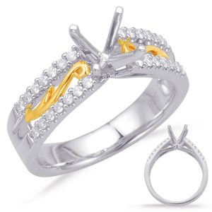 Yellow & White Gold Engagement Ring