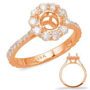 Rose Gold Halo Engagement Ring Rose Gold Halo Engagement Ring