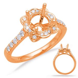 Rose Gold Halo Engagement Ring Rose Gold Halo Engagement Ring
