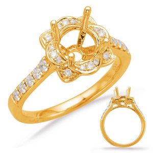 Yellow Gold Halo Engagement Ring Yellow Gold Halo Engagement Ring