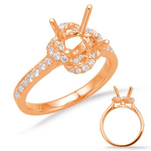 Rose Gold Halo Engagement Ring Rose Gold Halo Engagement Ring