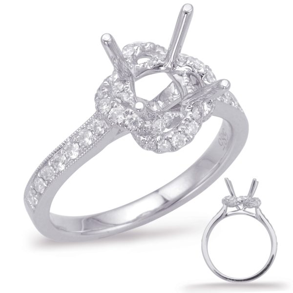 White Gold Halo Engagement Ring