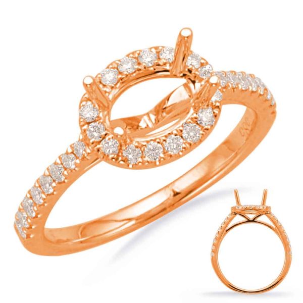 Rose Gold Halo Engagement Ring