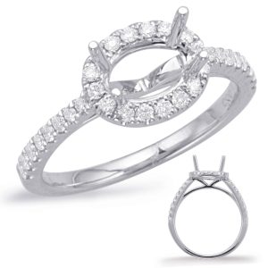 White Gold Halo Engagement Ring White Gold Halo Engagement Ring