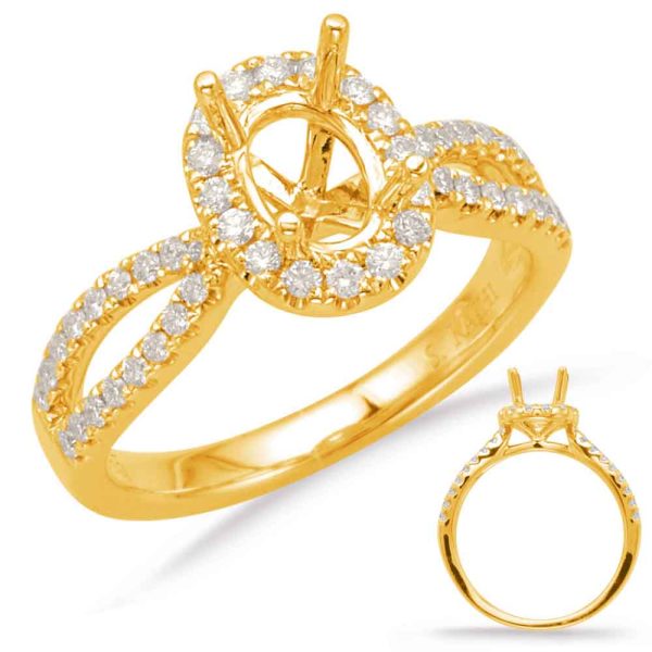 Yellow Gold Halo Engagement Ring
