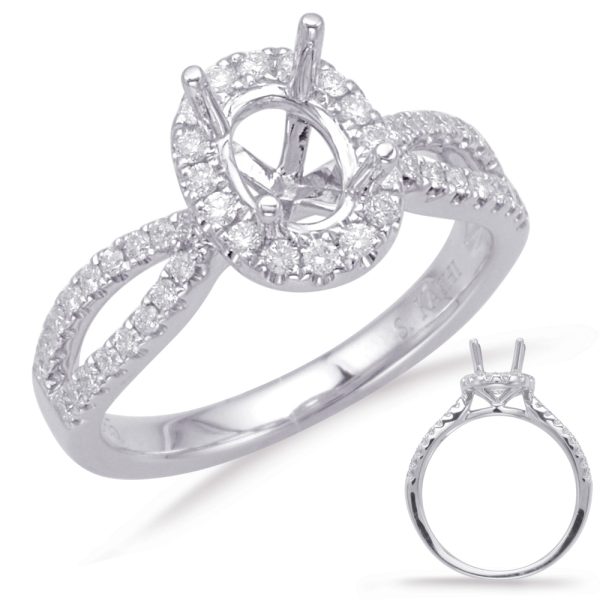 White Gold Halo Engagement Ring
