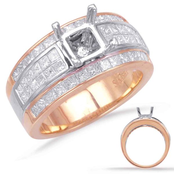 Rose & White Gold Engagement Ring
