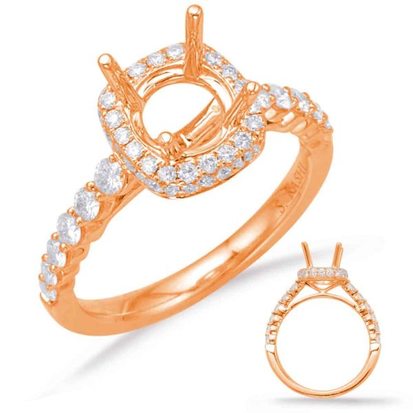 Rose Gold Halo Engagement Ring