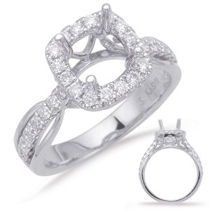 White Gold Halo Engagement Ring