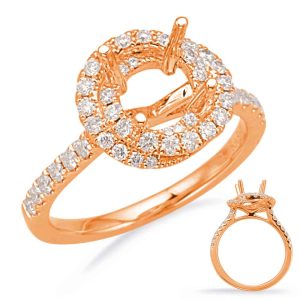 Rose Gold Halo Engagement Ring
