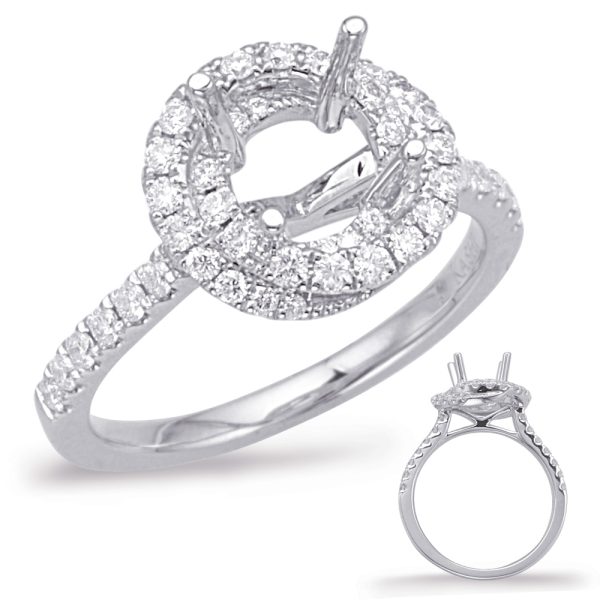 White Gold Halo Engagement Ring
