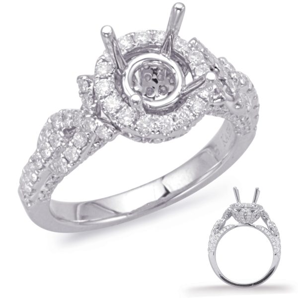 White Gold Halo Engagement Ring