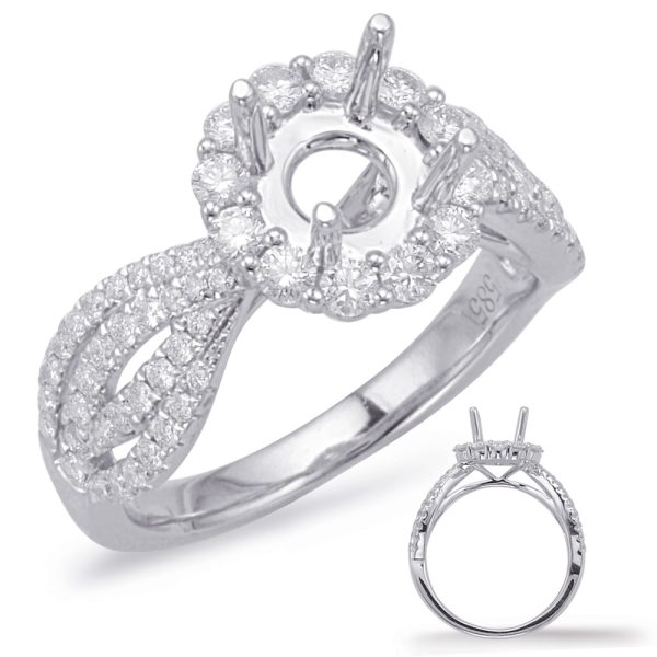 White Gold Halo Engagement Ring