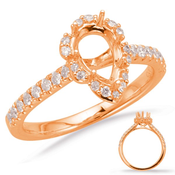 Rose Gold Halo Engagement Ring