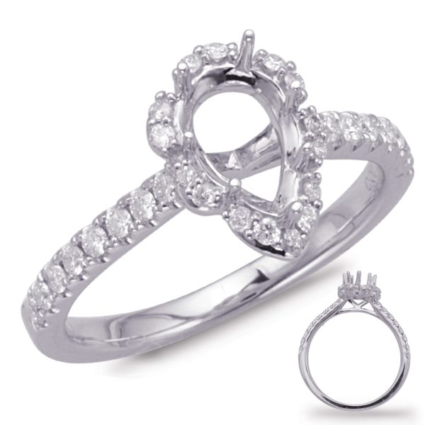 White Gold Halo Engagement Ring
