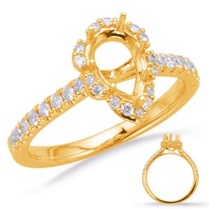 Yellow Gold Halo Engagement Ring Yellow Gold Halo Engagement Ring