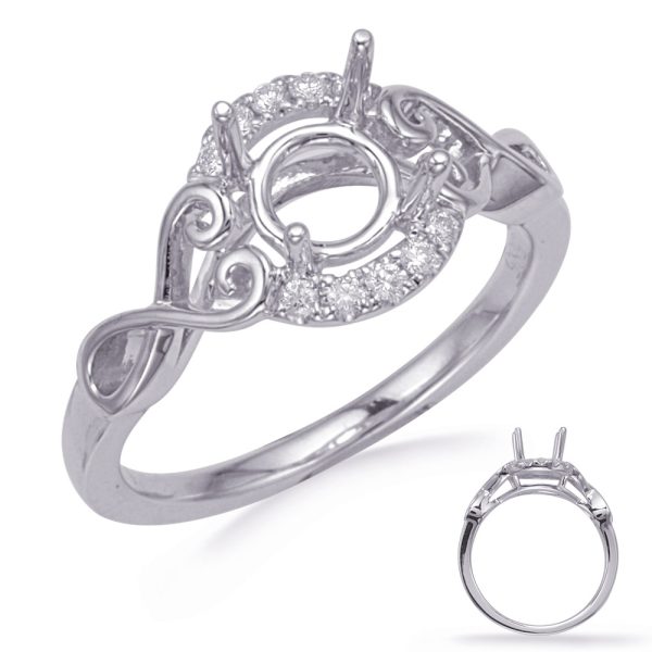 White Gold Halo Engagement Ring