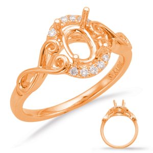 Rose Gold Halo Engagement Ring Rose Gold Halo Engagement Ring
