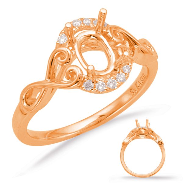 Rose Gold Halo Engagement Ring