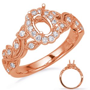 Rose Gold Halo Engagement Ring