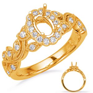 Yellow Gold Halo Engagement Ring Yellow Gold Halo Engagement Ring