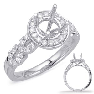 White Gold Halo Engagement Ring
