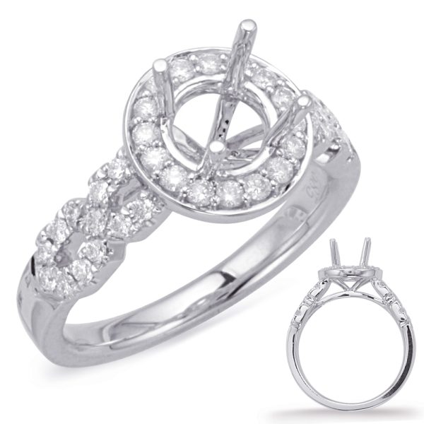 White Gold Halo Engagement Ring