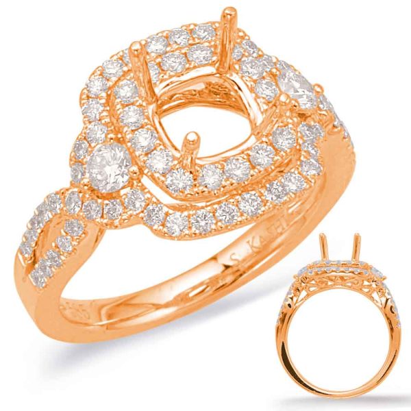 Rose Gold Halo Engagement Ring
