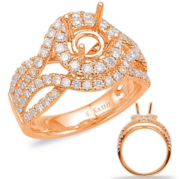 Rose Gold Halo Engagement Ring