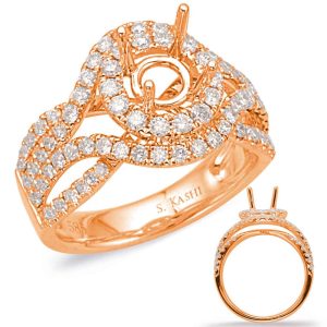 Rose Gold Halo Engagement Ring