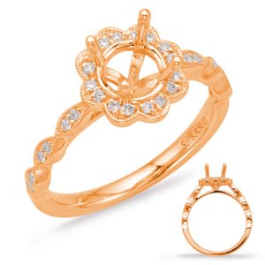 Rosee Gold Halo Engagement Ring Rosee Gold Halo Engagement Ring