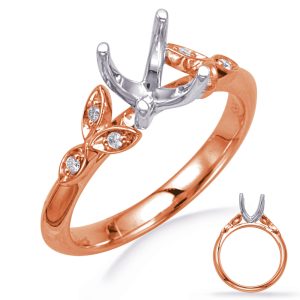 Rose and White Gold Engagement Ring