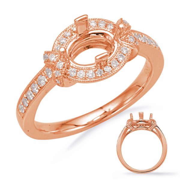 Rose Gold Halo Engagement Ring