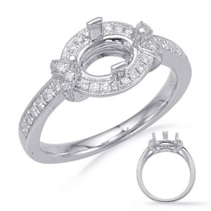 White Gold Halo Engagement Ring White Gold Halo Engagement Ring