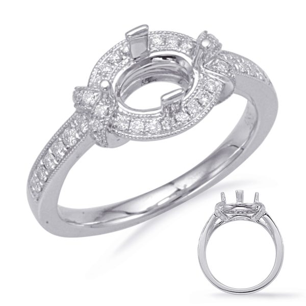 White Gold Halo Engagement Ring