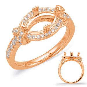 Rose Gold Halo Engagement Ring