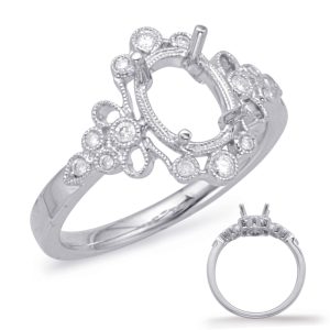 White Gold Halo Engagement Ring White Gold Halo Engagement Ring