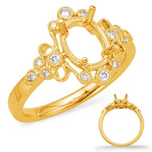 Yellow Gold Halo Engagement Ring Yellow Gold Halo Engagement Ring