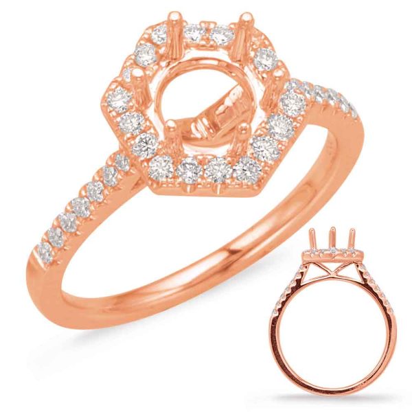 Rose Gold Halo Engagement Ring