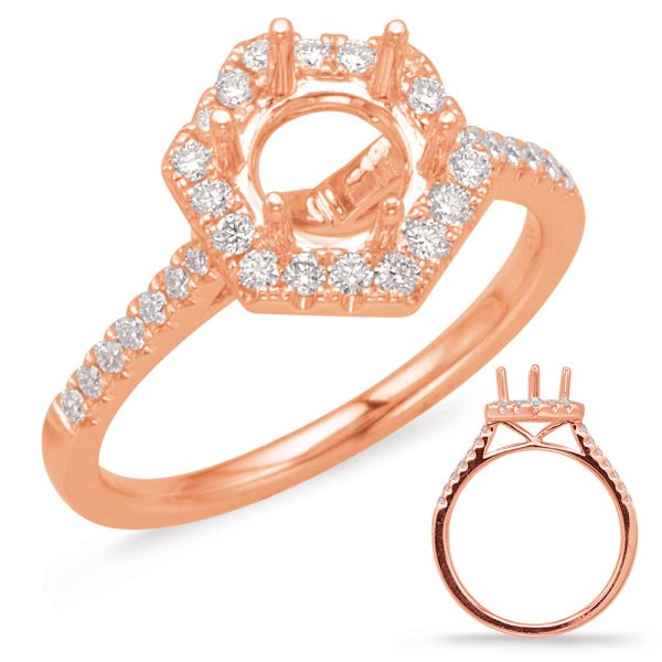 Rose Gold Halo Engagement Ring