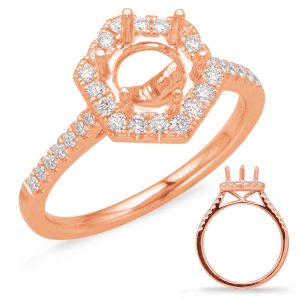 Rose Gold Halo Engagement Ring Rose Gold Halo Engagement Ring