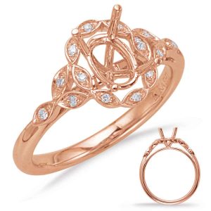 Rose Gold Halo Engagement Ring